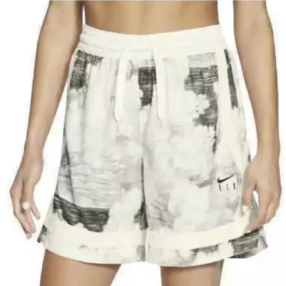 NIKE Air Fly Womens XL 2XL Crossover Marble Basketball Shorts CU3485 002 NEW